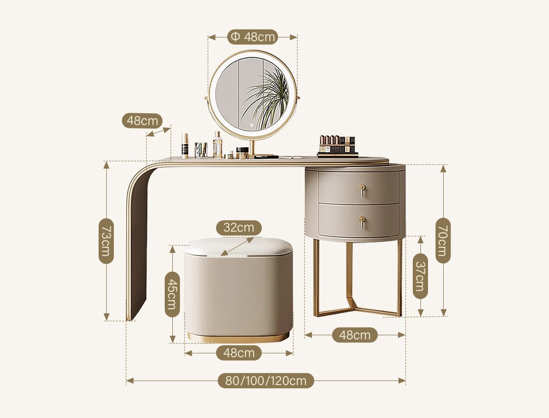 Noorali Dressing Table with Mirror, More Colors Available - Miola
