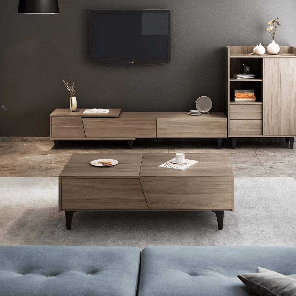Noric Media Units, Extendable TV Stand, Coffee Table, Side Cabinet - Miola