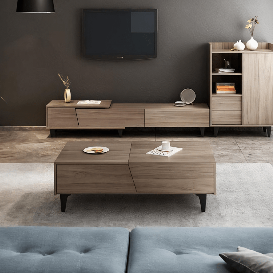 Noric Media Units, Extendable TV Stand, Coffee Table, Side Cabinet - Miola