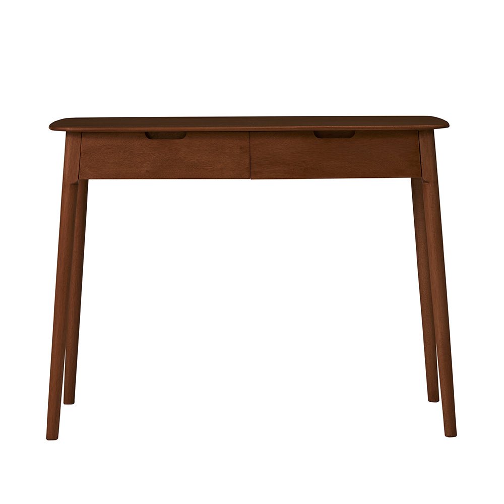 Norway 2 Drawer Walnut Console Table - Miola
