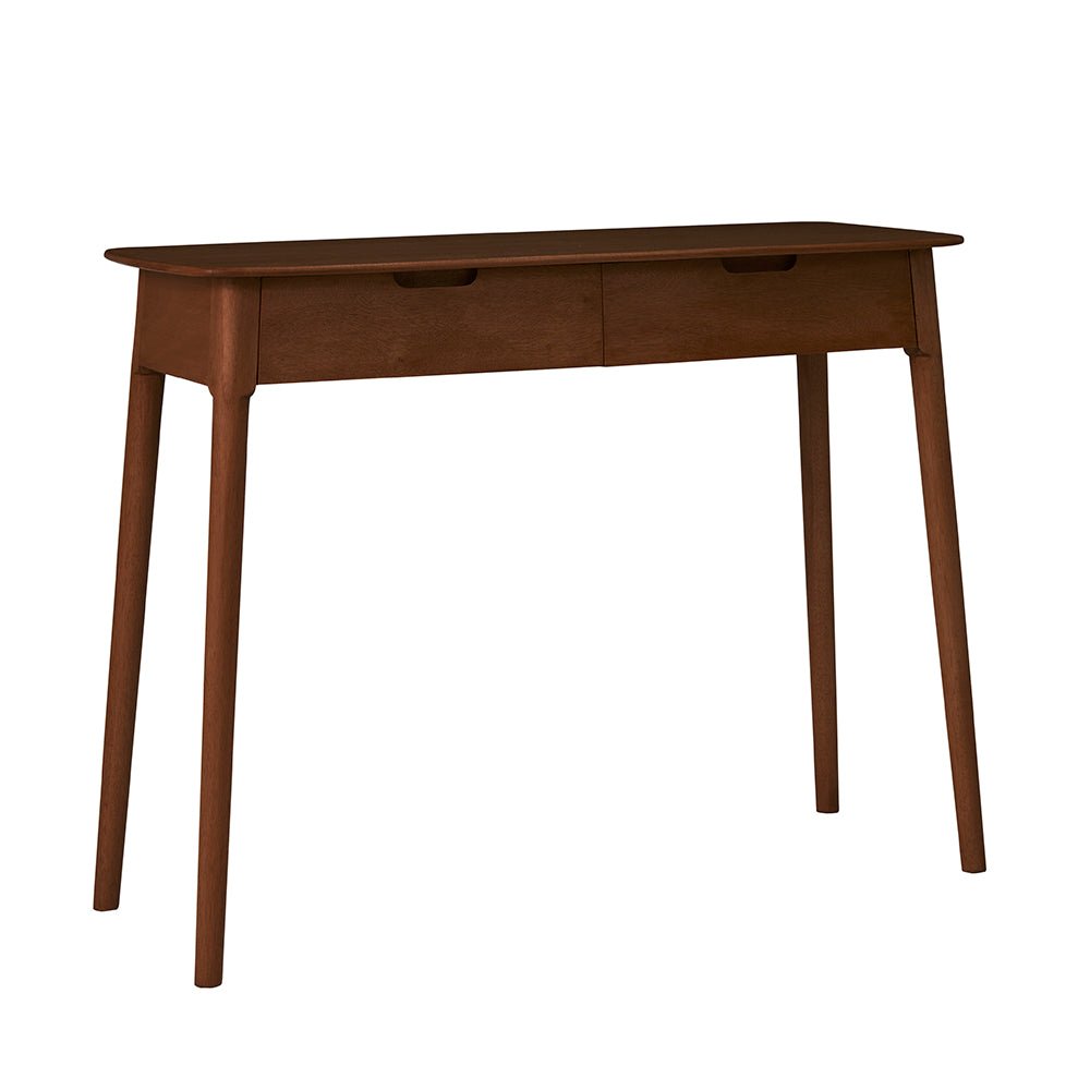 Norway 2 Drawer Walnut Console Table - Miola