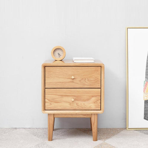 Arde Bedside Table, Wood - Miola