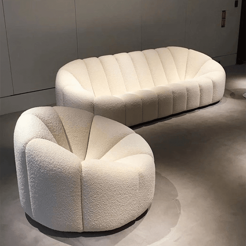 Arsav Pumpkin Three Seater Sofa, Boucle - Miola