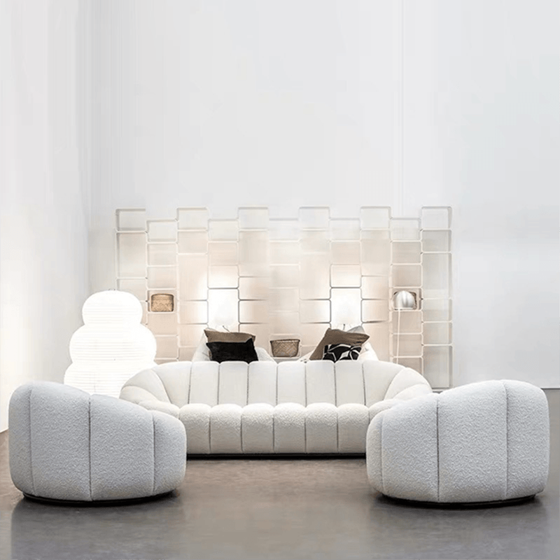 Arsav Pumpkin Three Seater Sofa, Boucle - Miola