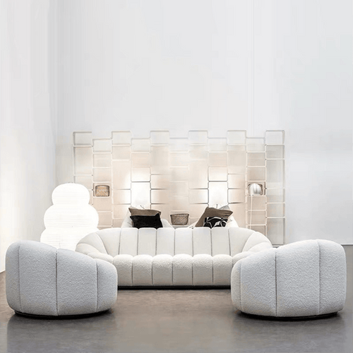 Arsav Pumpkin Three Seater Sofa, Boucle - Miola