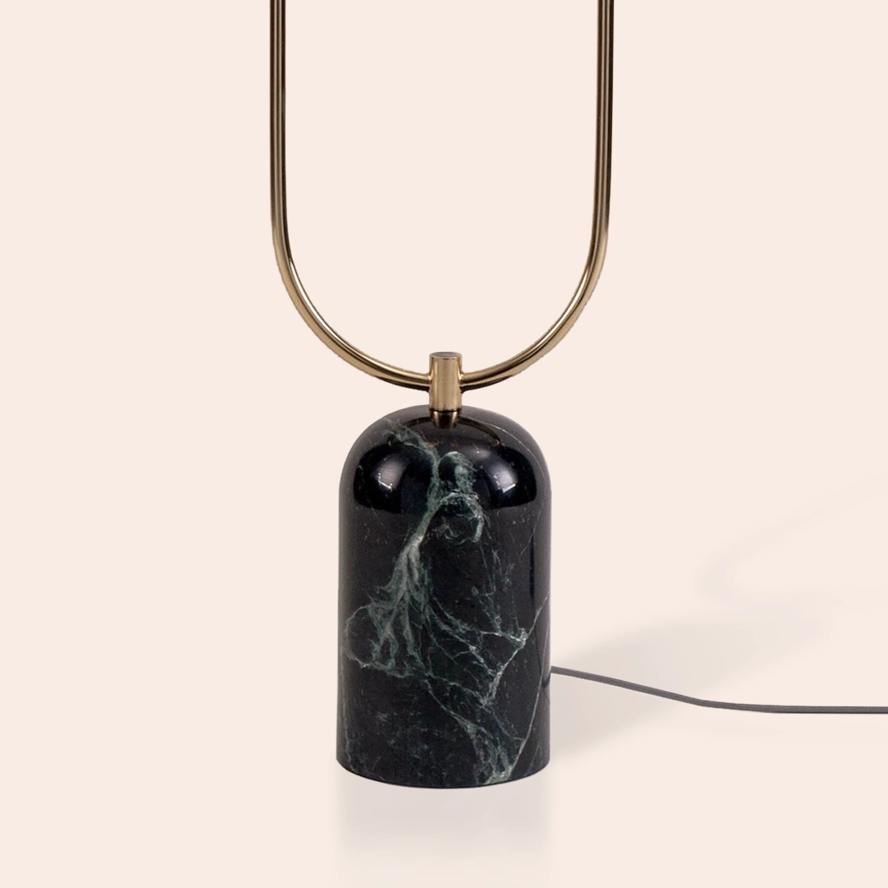 Olive green marble curve floor lamp - Miola