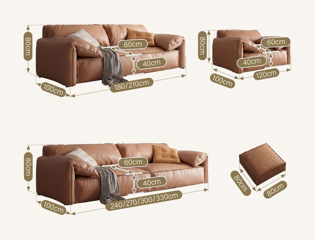 Otto L411 Three Seater, Four Seater, Modular Sofa, Leathaire - Miola