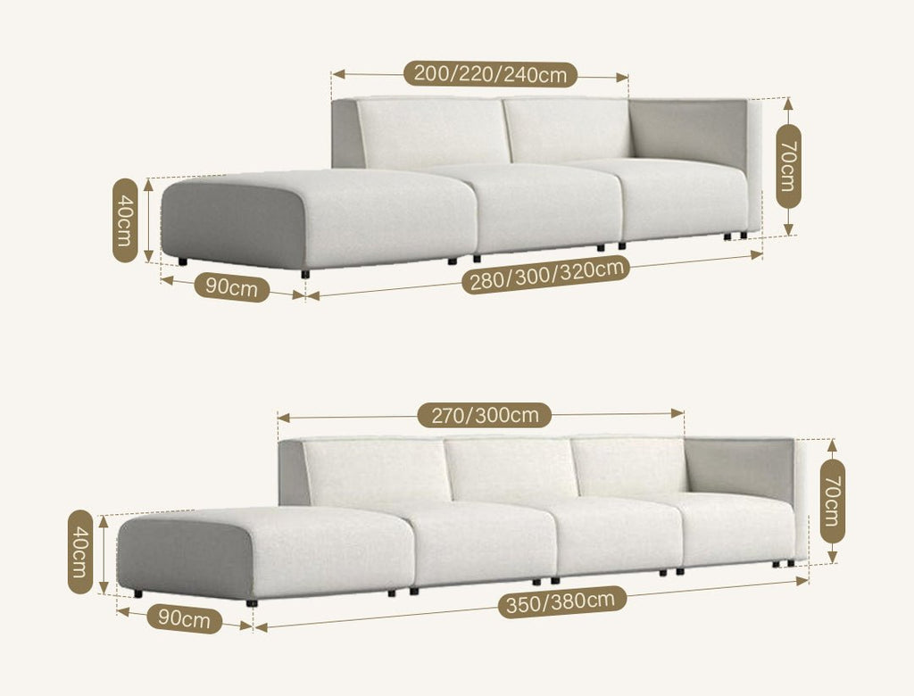 Oakland Four Seater Sofa, Four Seater Corner Sofa, Modular Sofa - Miola