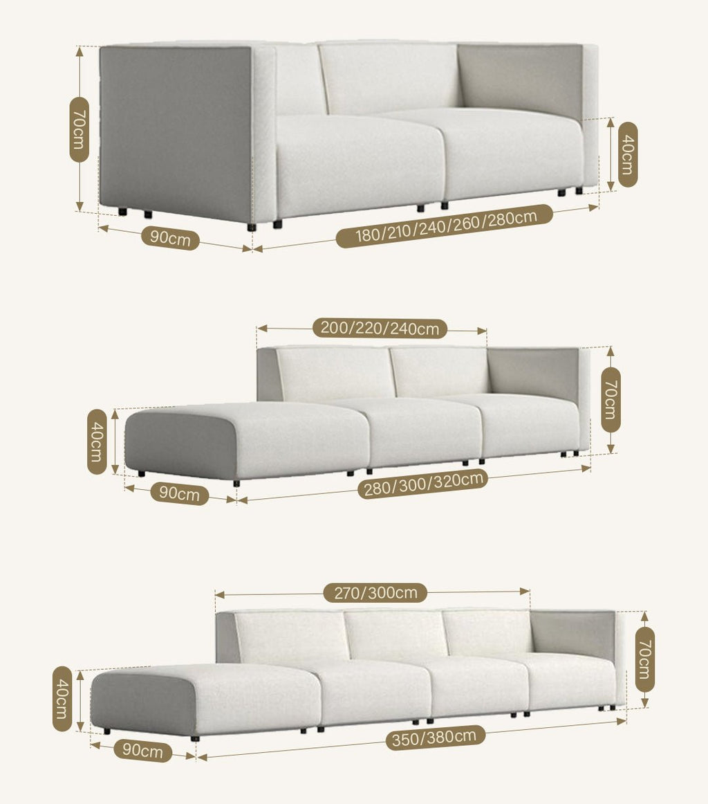 Oakland Four Seater Sofa, Four Seater Corner Sofa, Modular Sofa - Miola