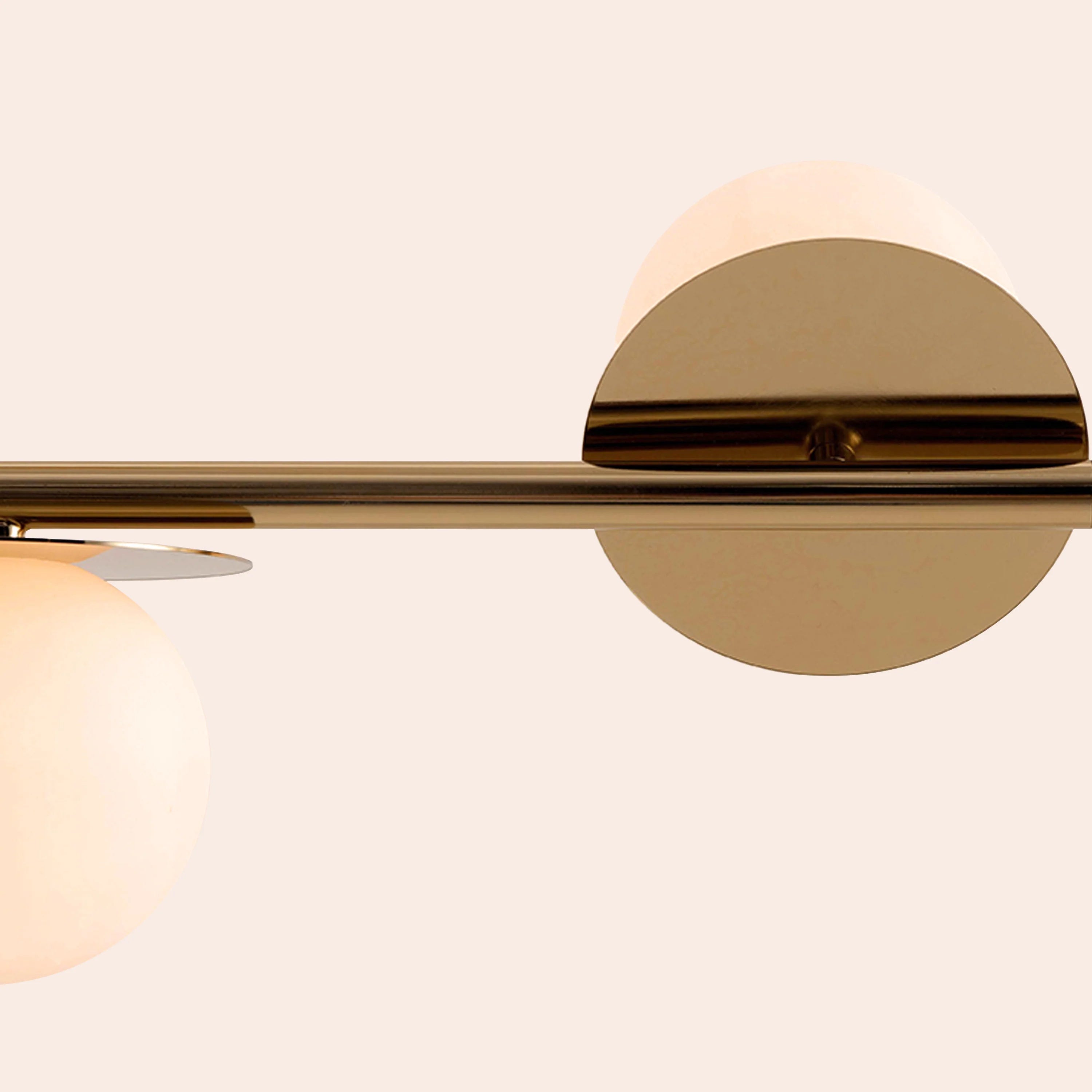 Brass opal disk ceiling light - Miola