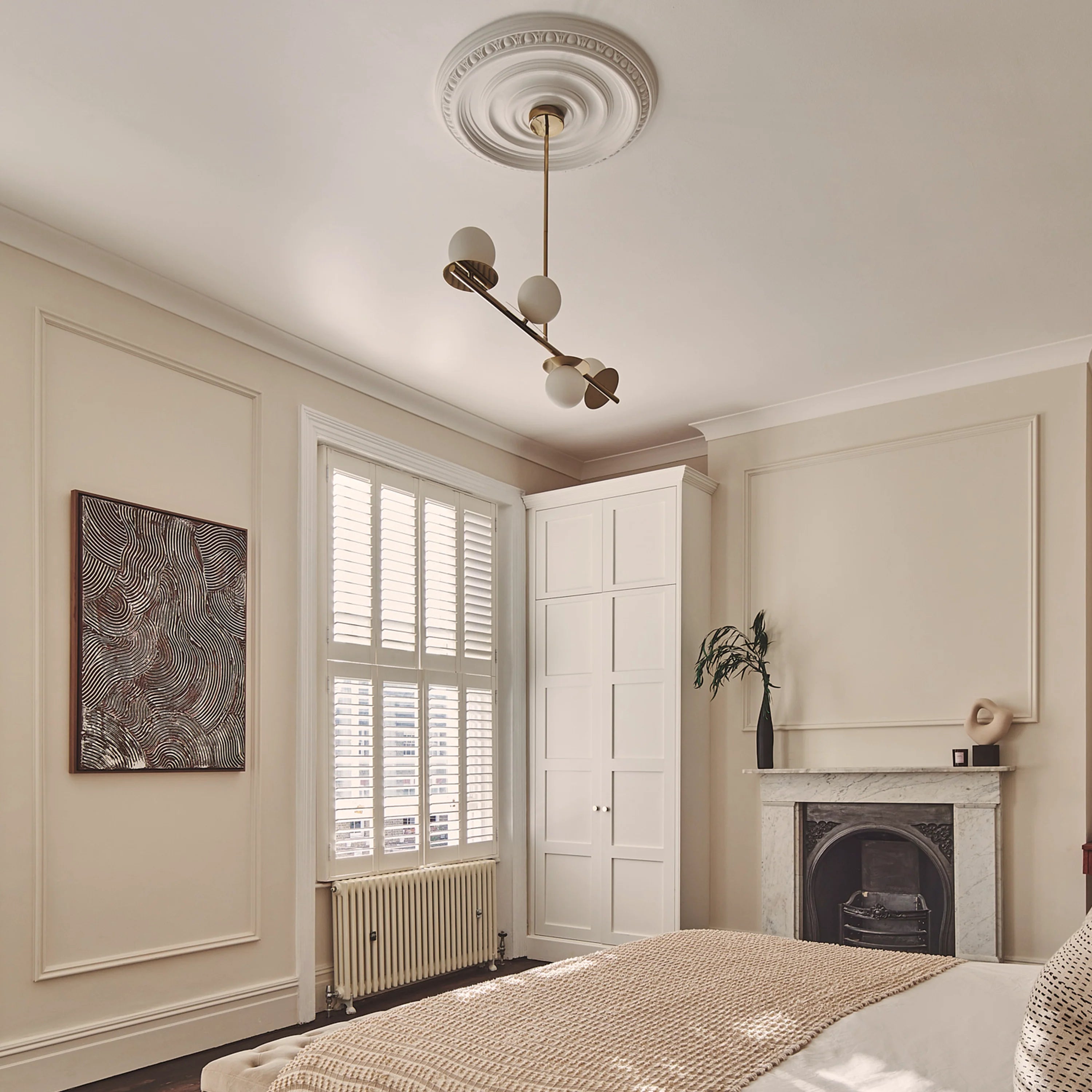 Brass opal disk ceiling light - Miola