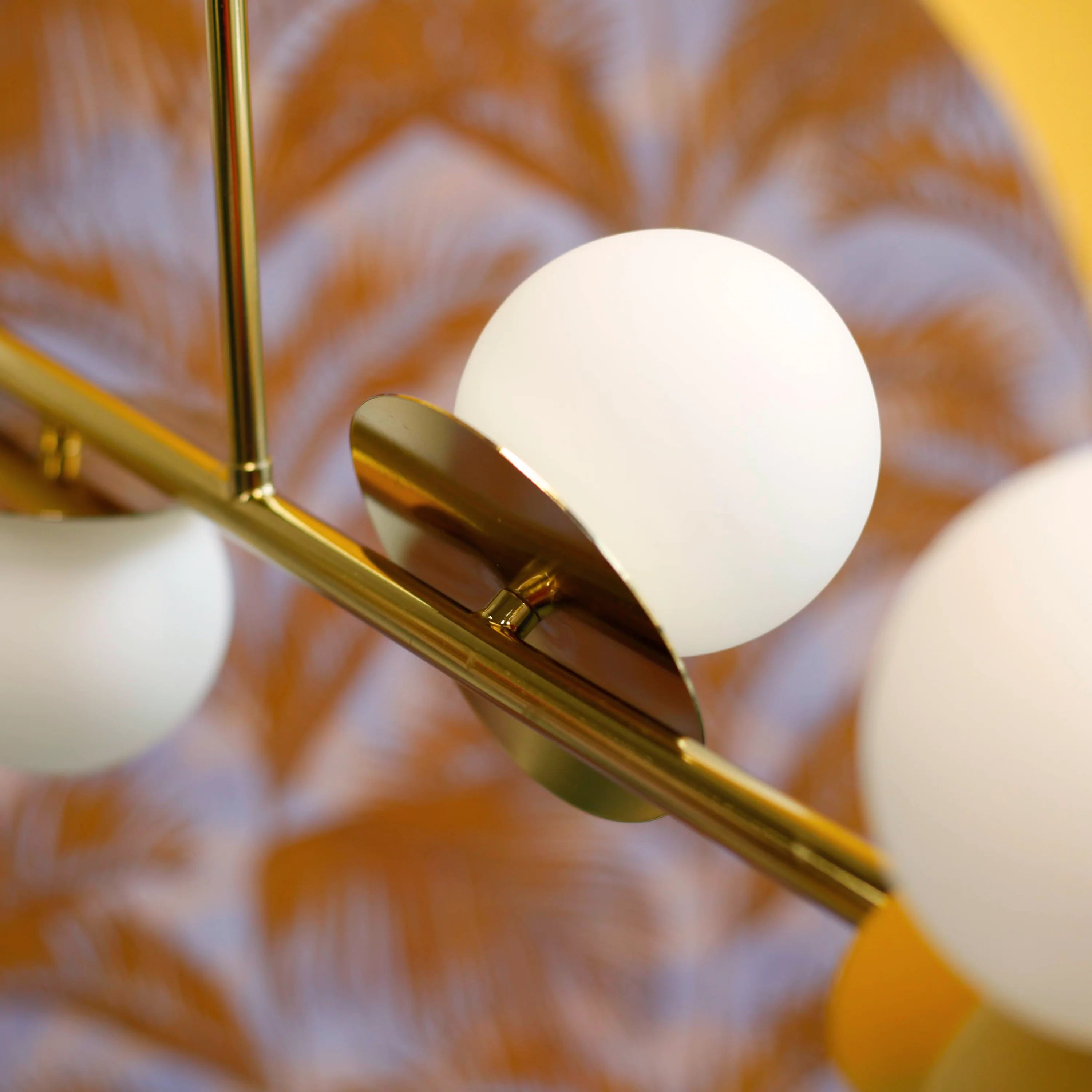 Brass opal disk ceiling light - Miola