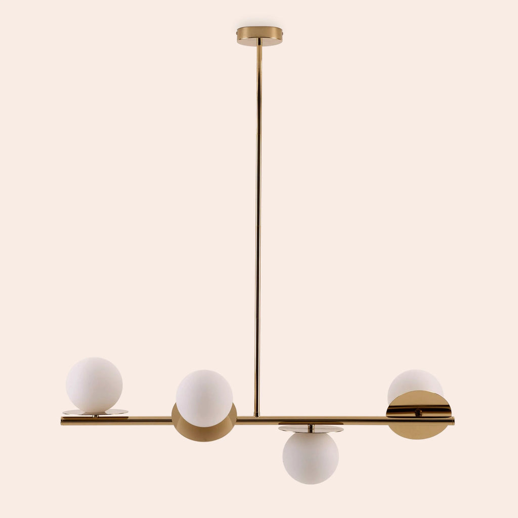 Brass opal disk ceiling light - Miola
