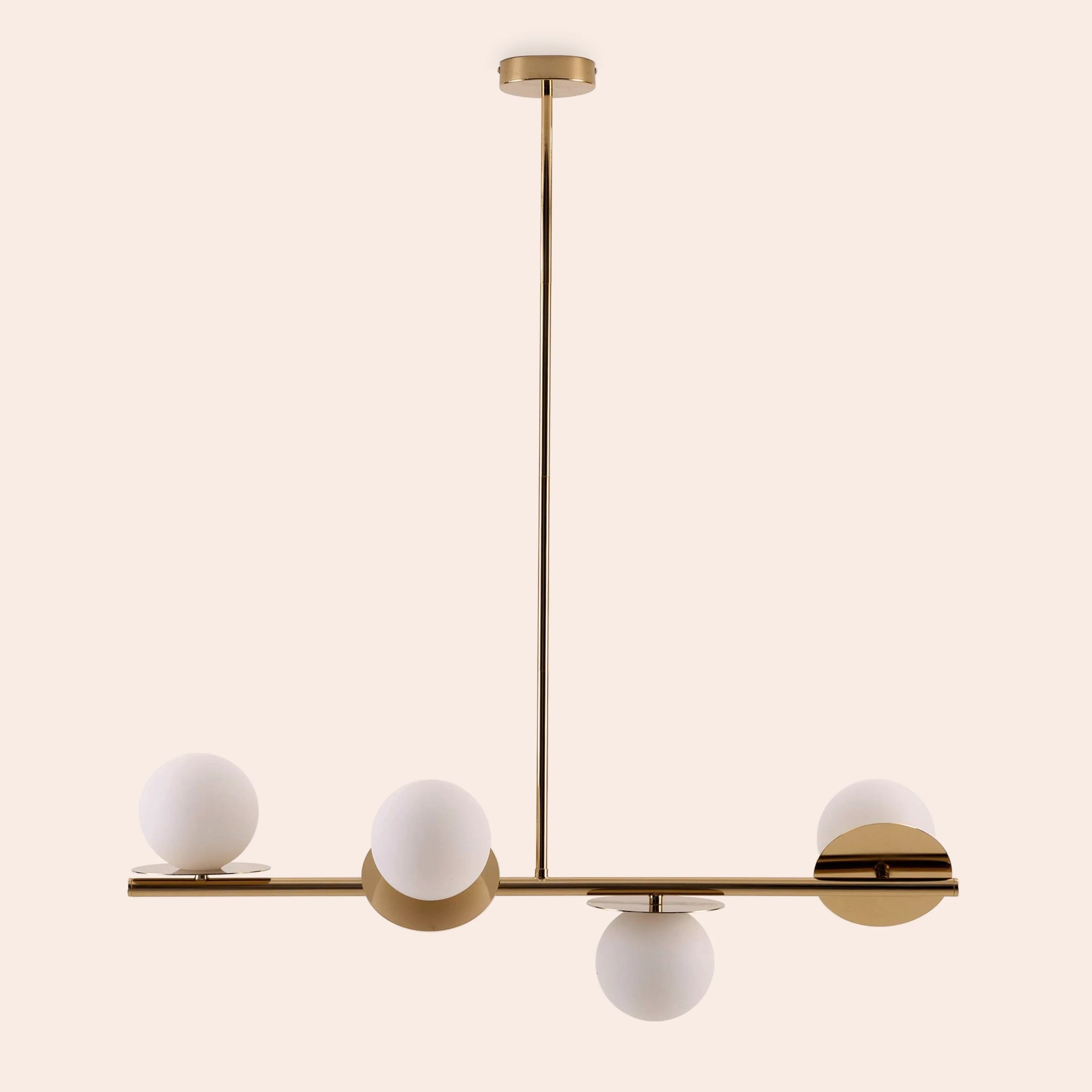 Brass opal disk ceiling light - Miola
