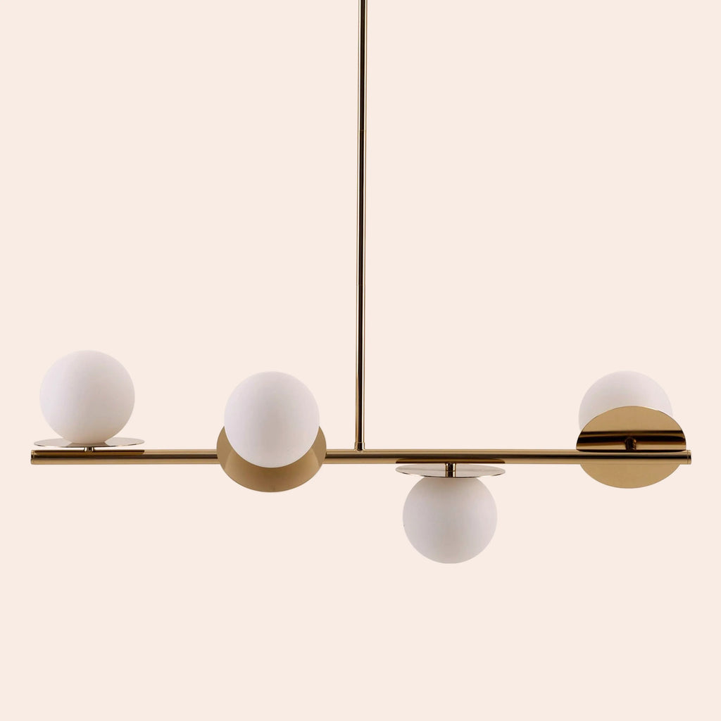 Brass opal disk ceiling light - Miola