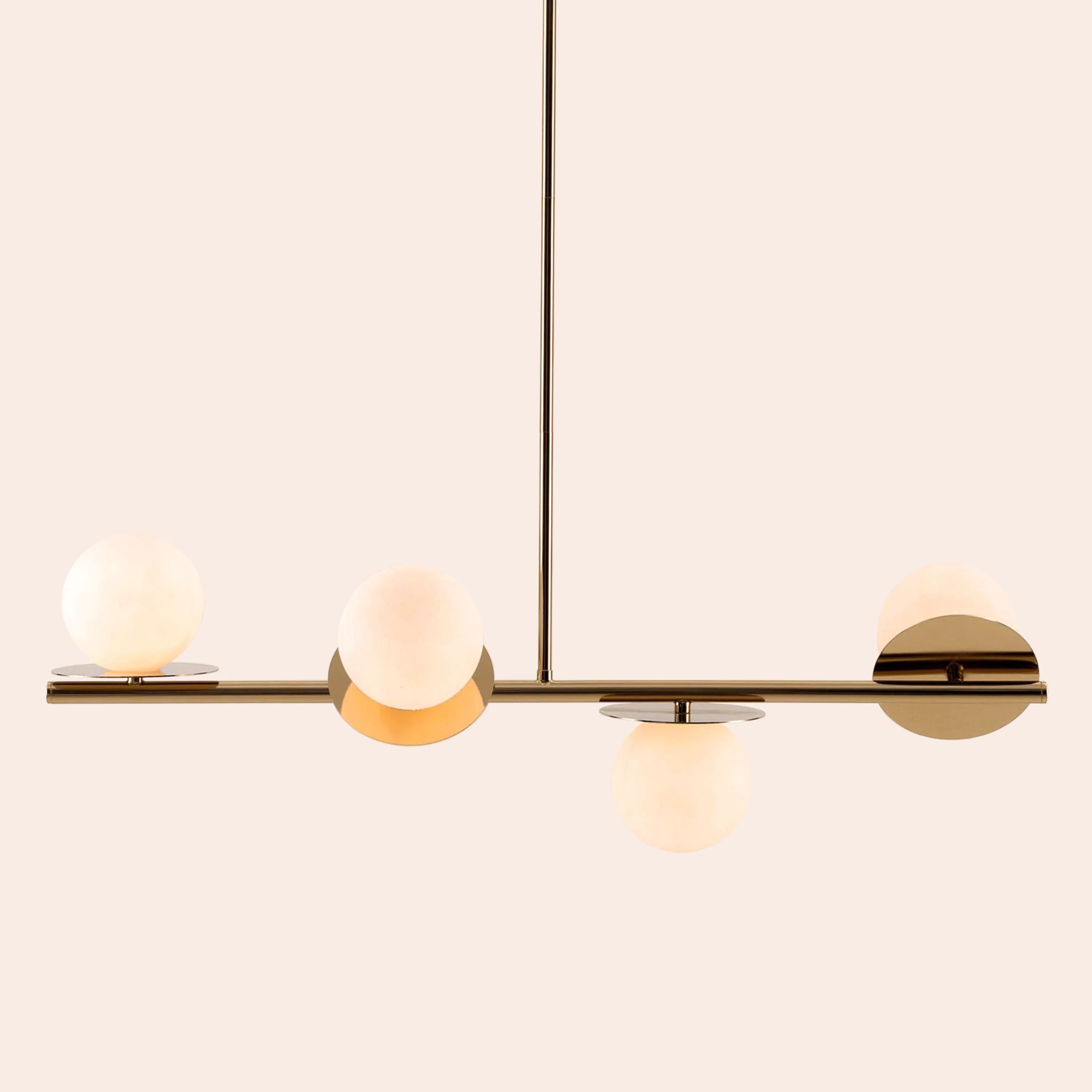 Brass opal disk ceiling light - Miola