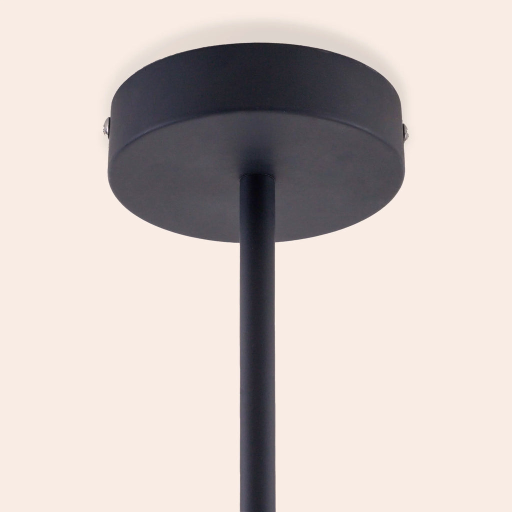 Charcoal grey opal disk ceiling light - Miola