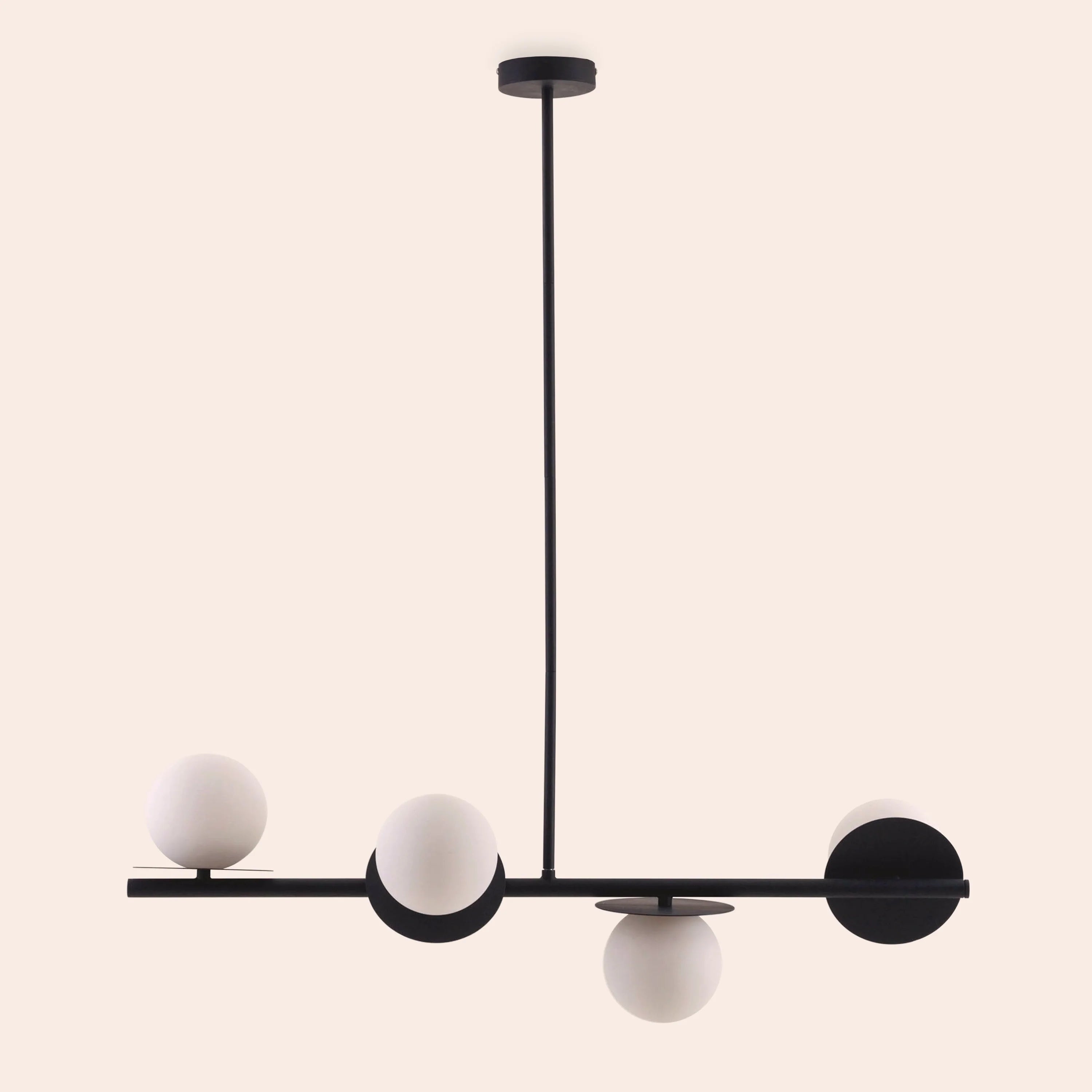 Charcoal grey opal disk ceiling light - Miola