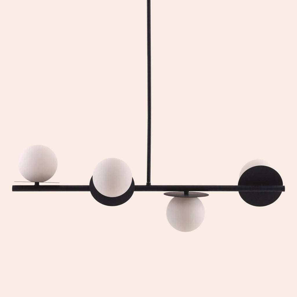 Charcoal grey opal disk ceiling light - Miola