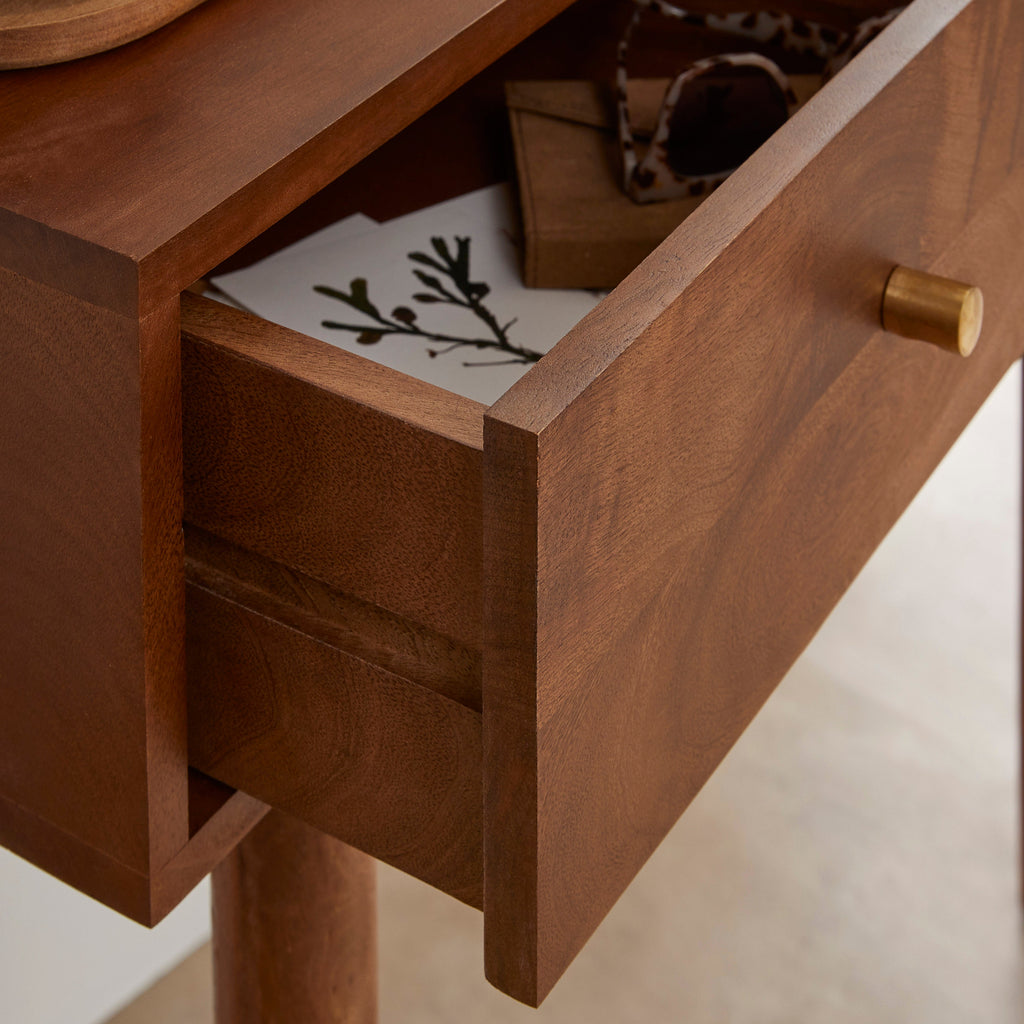 Scandinavian Walnut Oslo Console, Dressing Table, and Desk - Miola