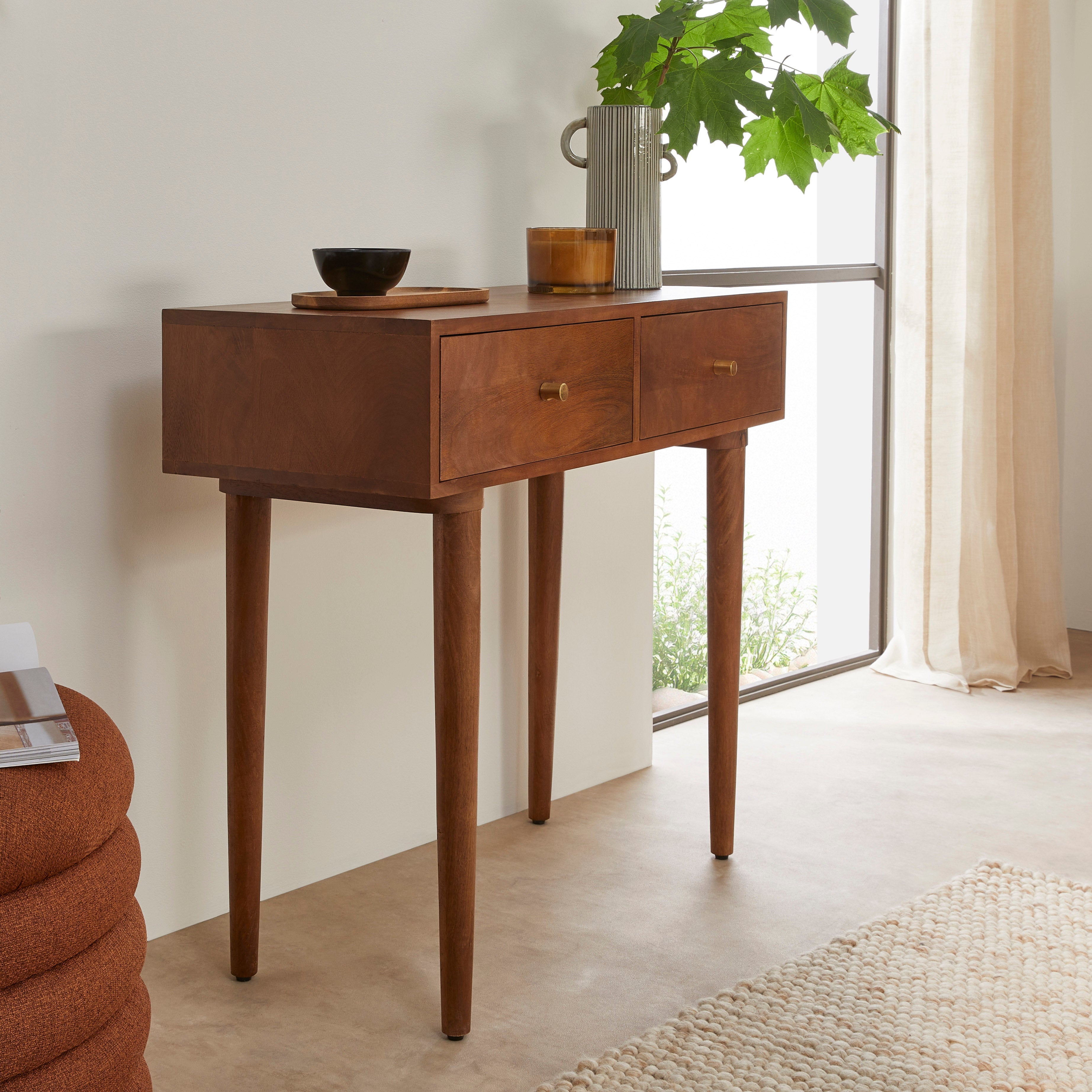 Scandinavian Walnut Oslo Console, Dressing Table, and Desk - Miola