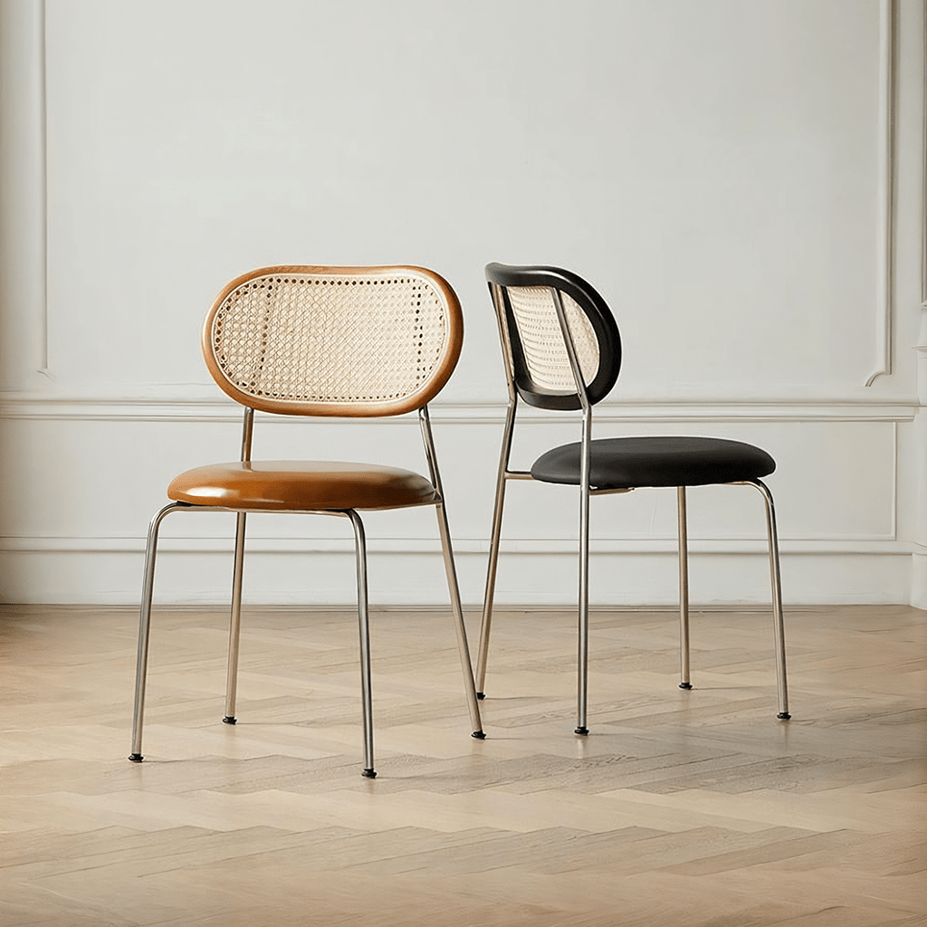 Ozzie Rattan Dining Chair, Round Seat Pad - Miola