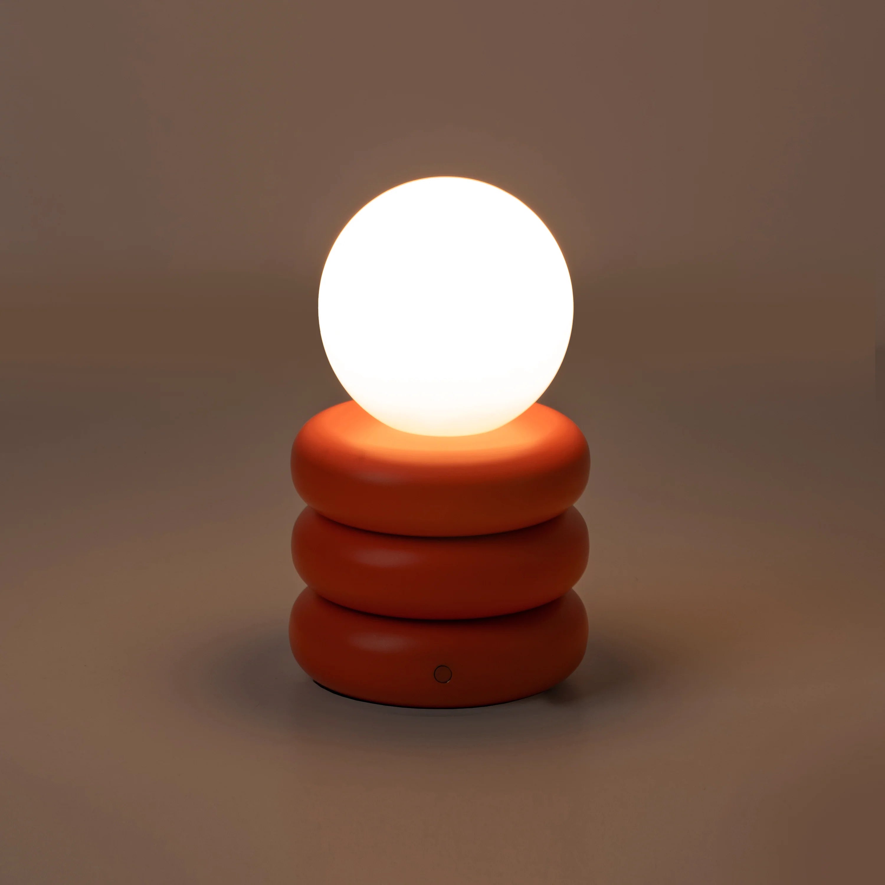 Peel orange tube cordless table lamp - Miola