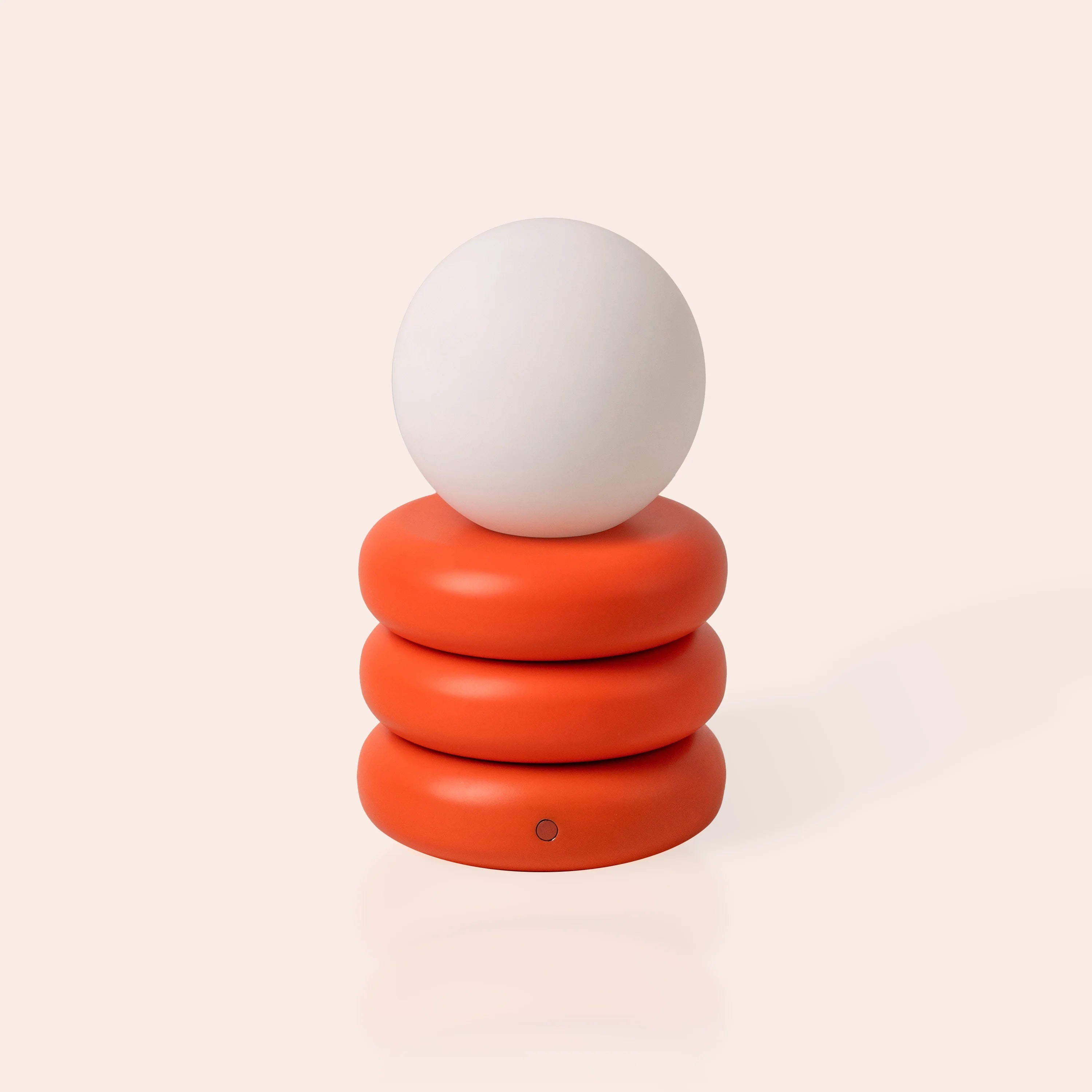 Peel orange tube cordless table lamp - Miola