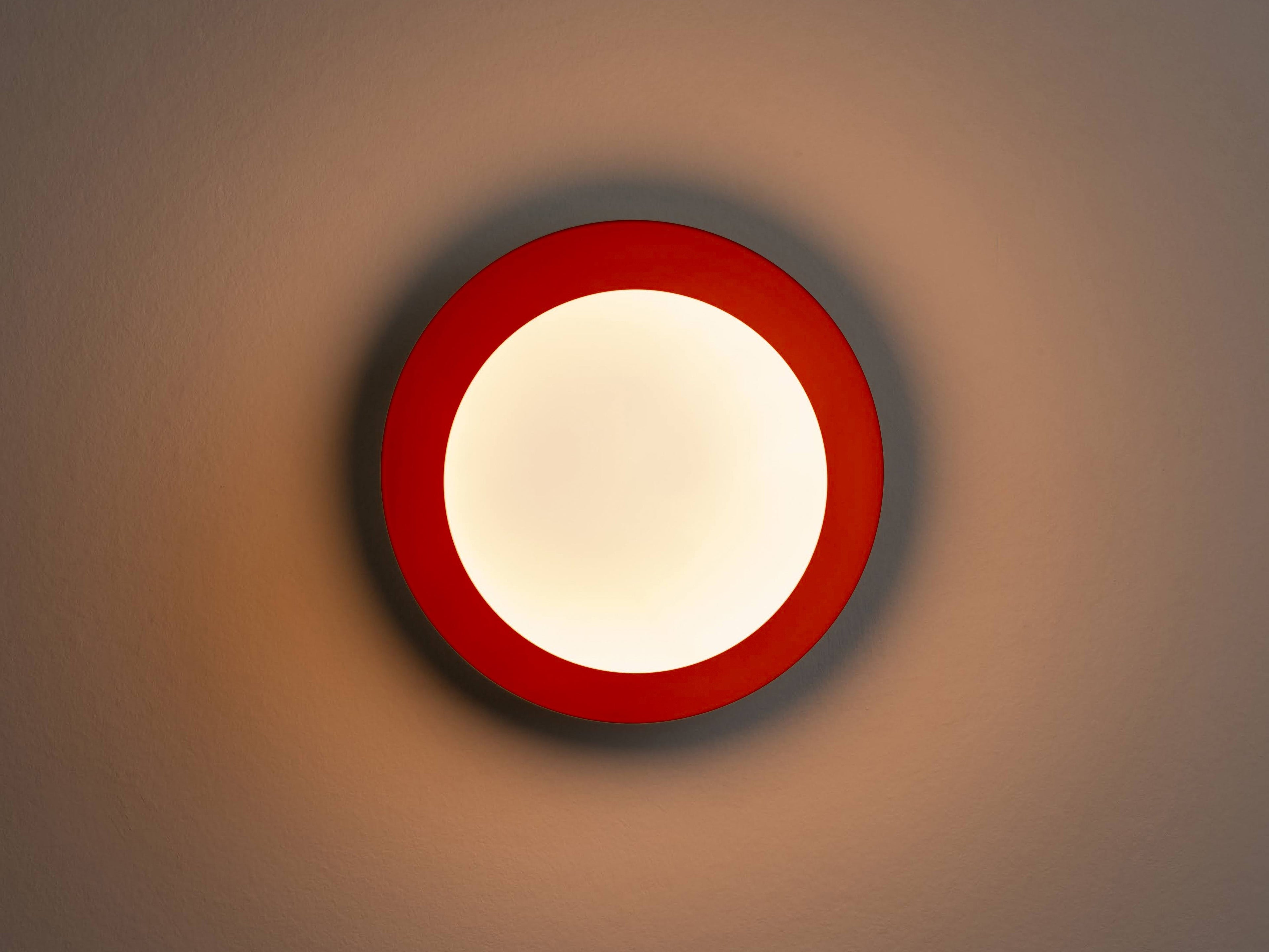 Peel orange opal disk wall light - Miola