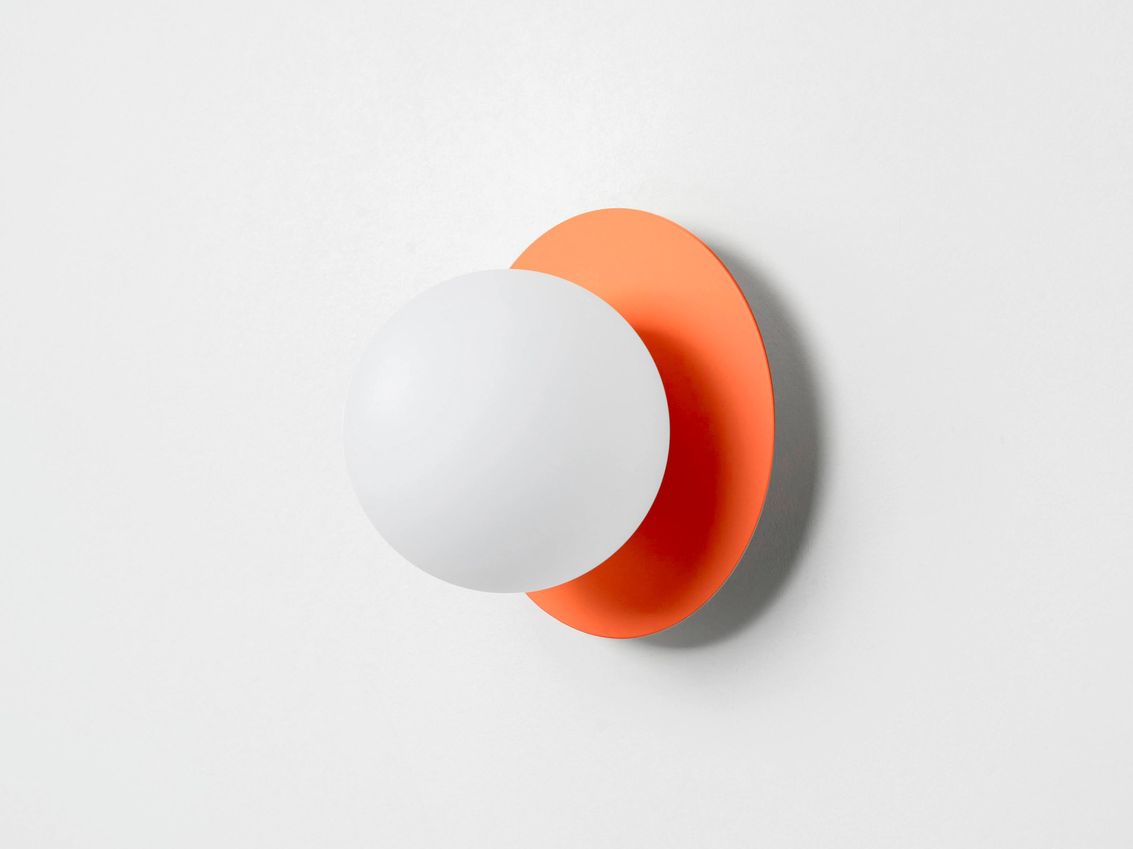 Peel orange opal disk wall light - Miola