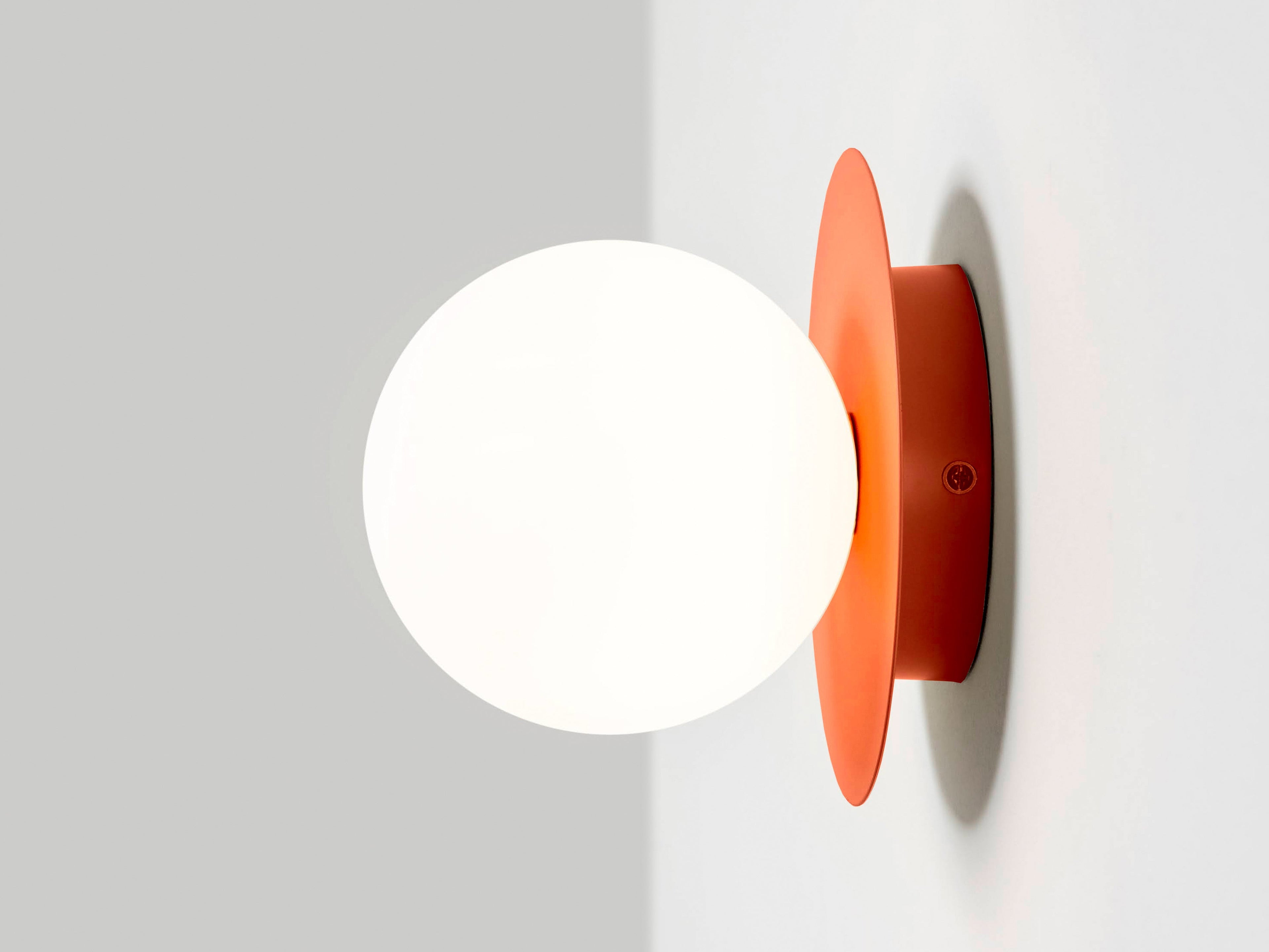 Peel orange opal disk wall light - Miola