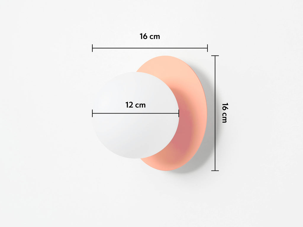 Peel orange opal disk wall light - Miola