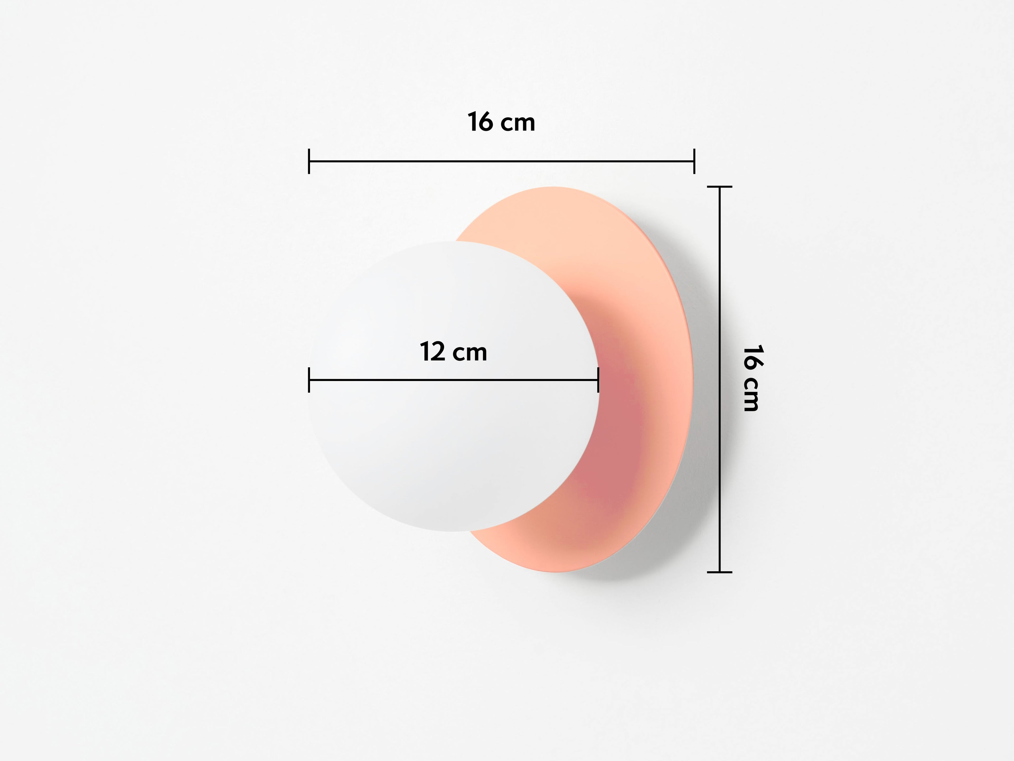 Peel orange opal disk wall light - Miola