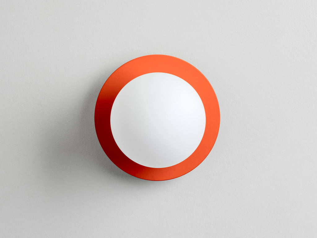 Peel orange opal disk wall light - Miola
