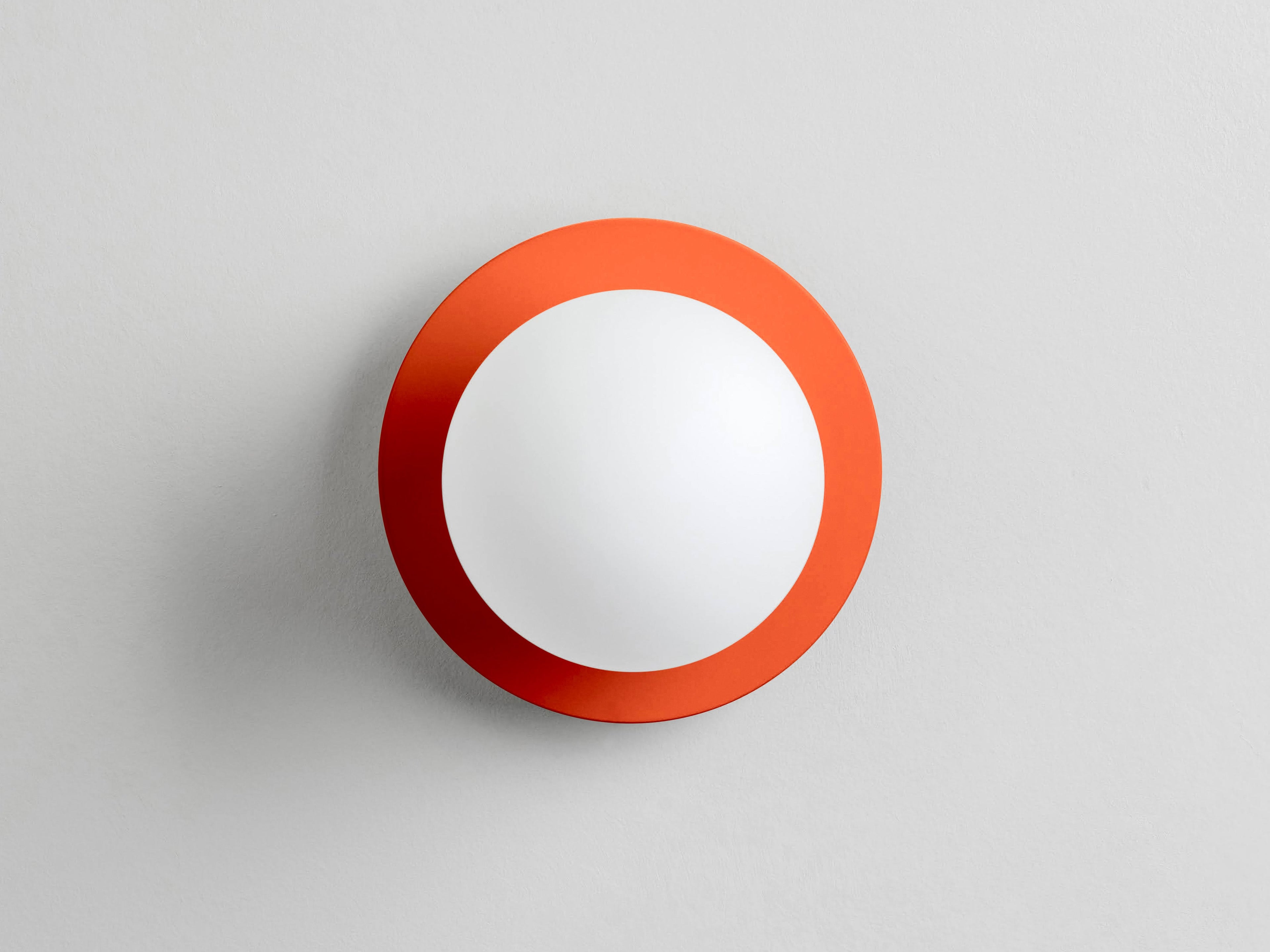 Peel orange opal disk wall light - Miola