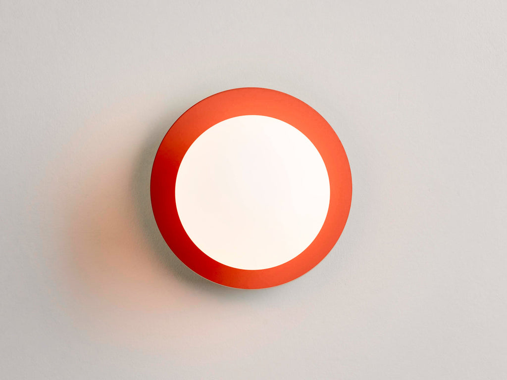 Peel orange opal disk wall light - Miola