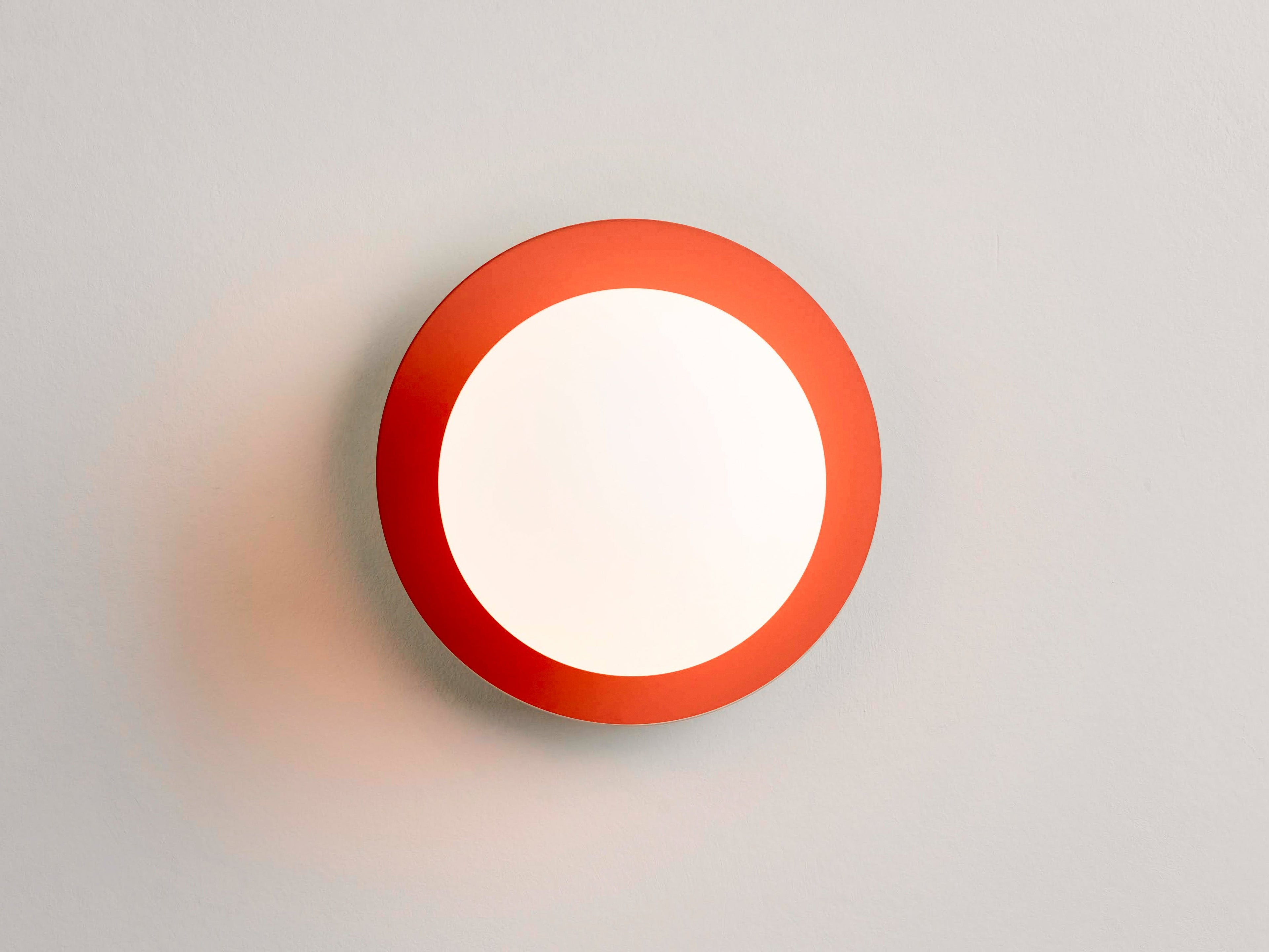 Peel orange opal disk wall light - Miola