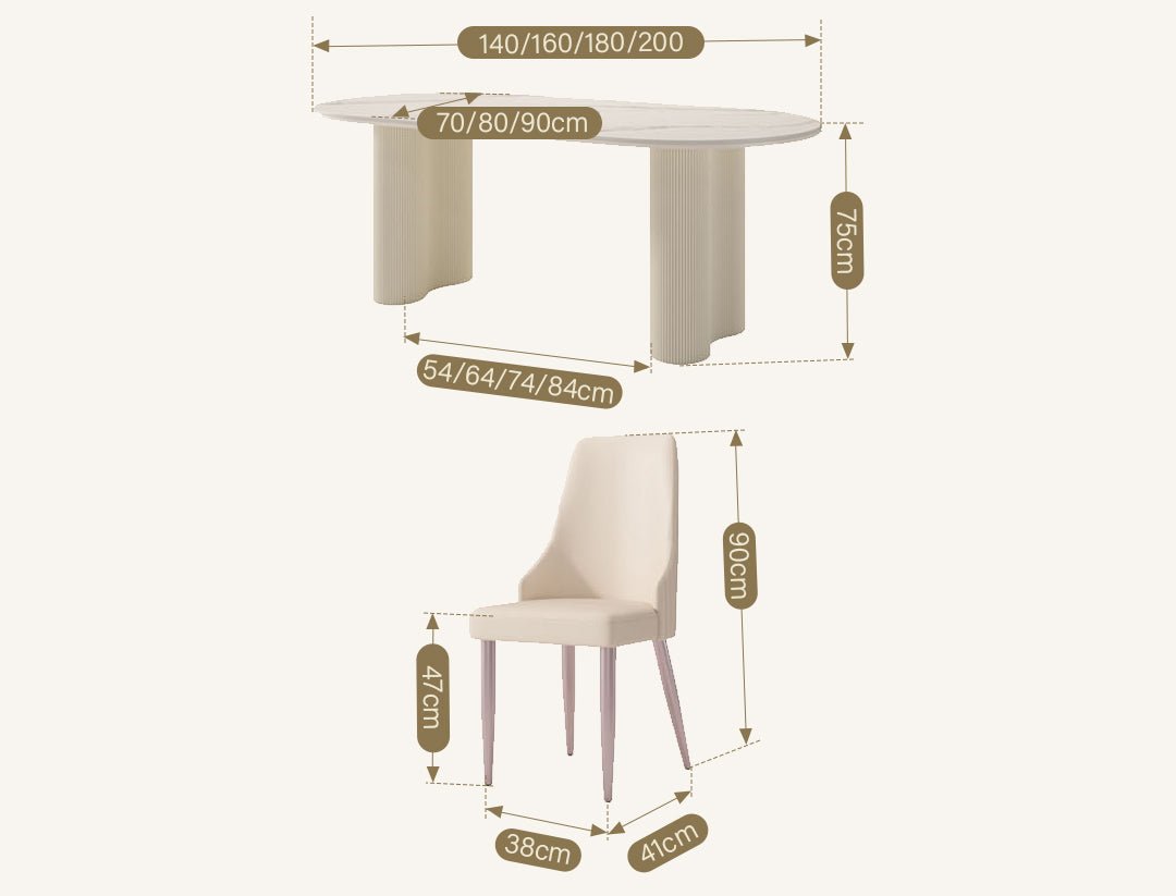 Peru Oval Dining Table, White - Miola