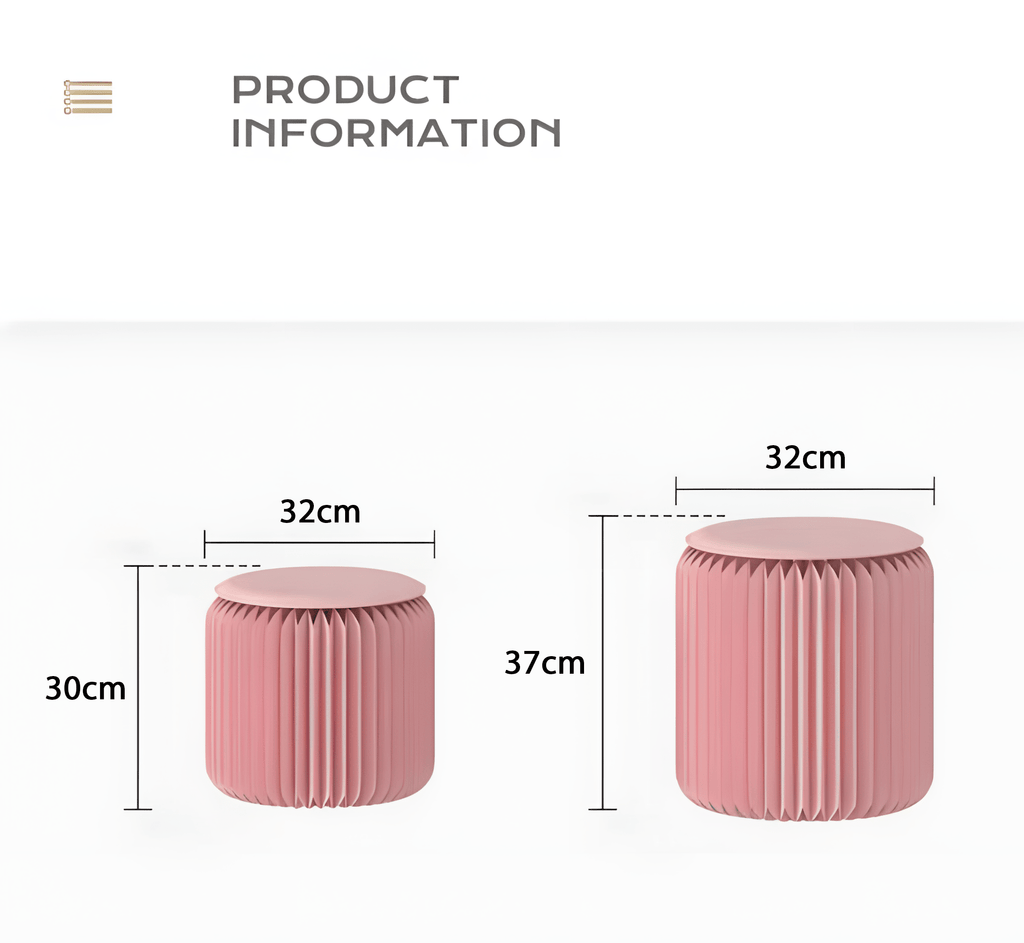 Pink Mini Accordion Stool - Miola