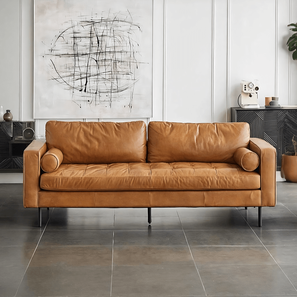 Porto Two Seater Sofa, Real Leather - Miola