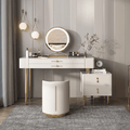 Prestigio Dressing Table With LED Mirror, Cream - Miola