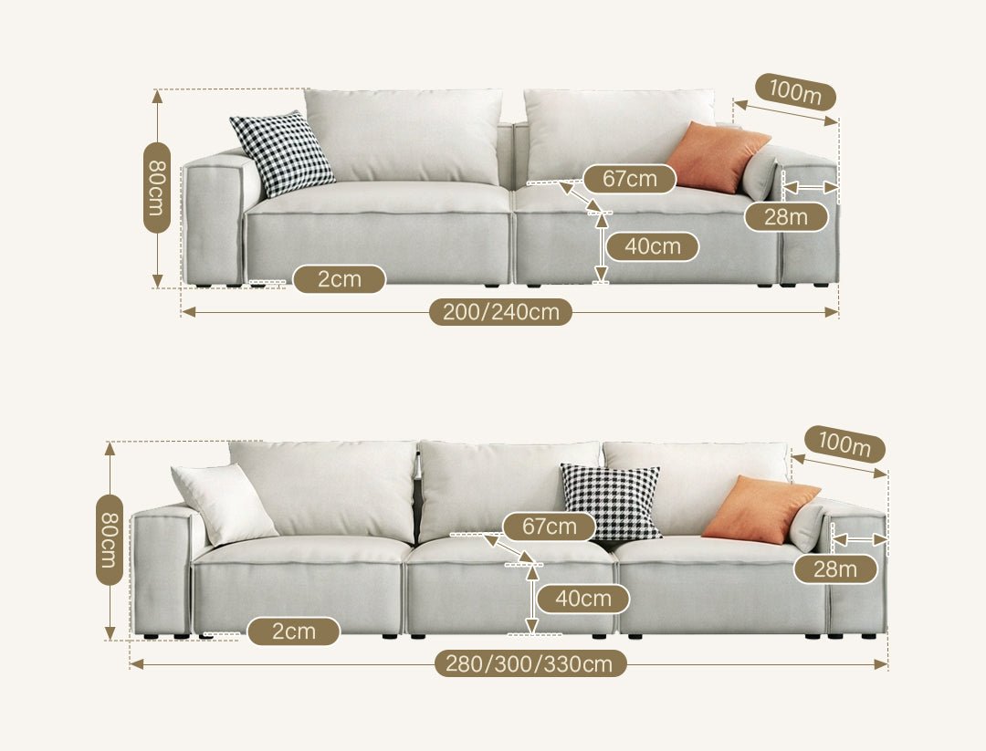 R67 Anselm Two Seater Sofa, Modular Sofa - Miola