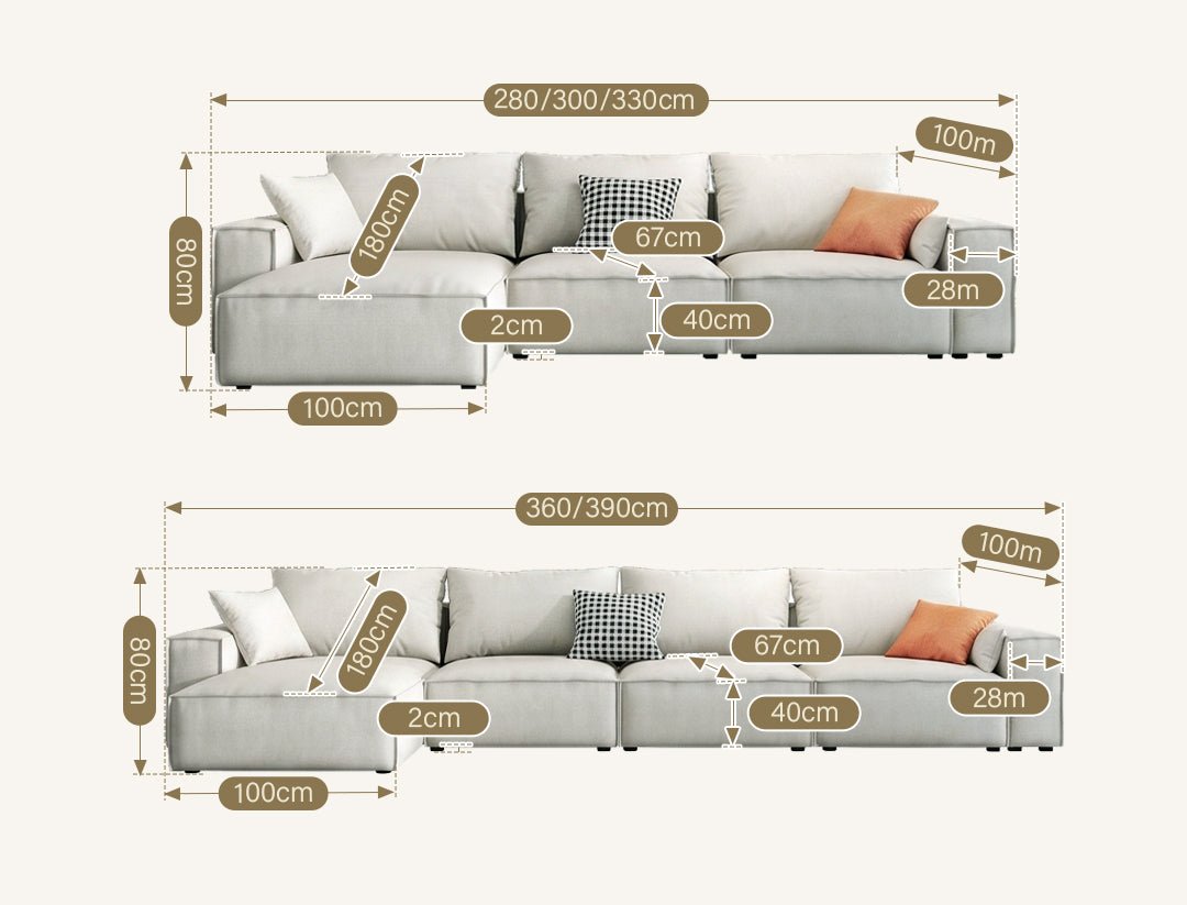 R67 Anselm Four Seater, Five Seater Sofa, Corner Sofa, Leathaire - Miola