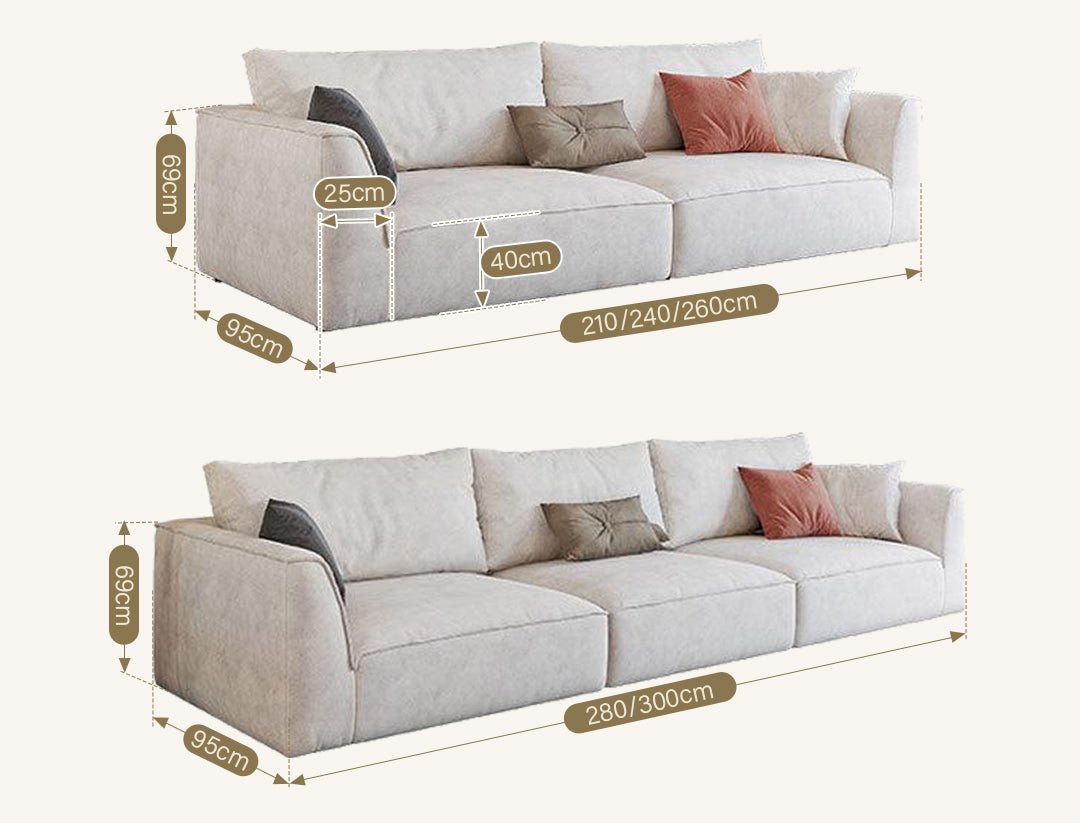 R77 Dexter Three Seater Sofa, Modular Sofa, Leathaire - Miola