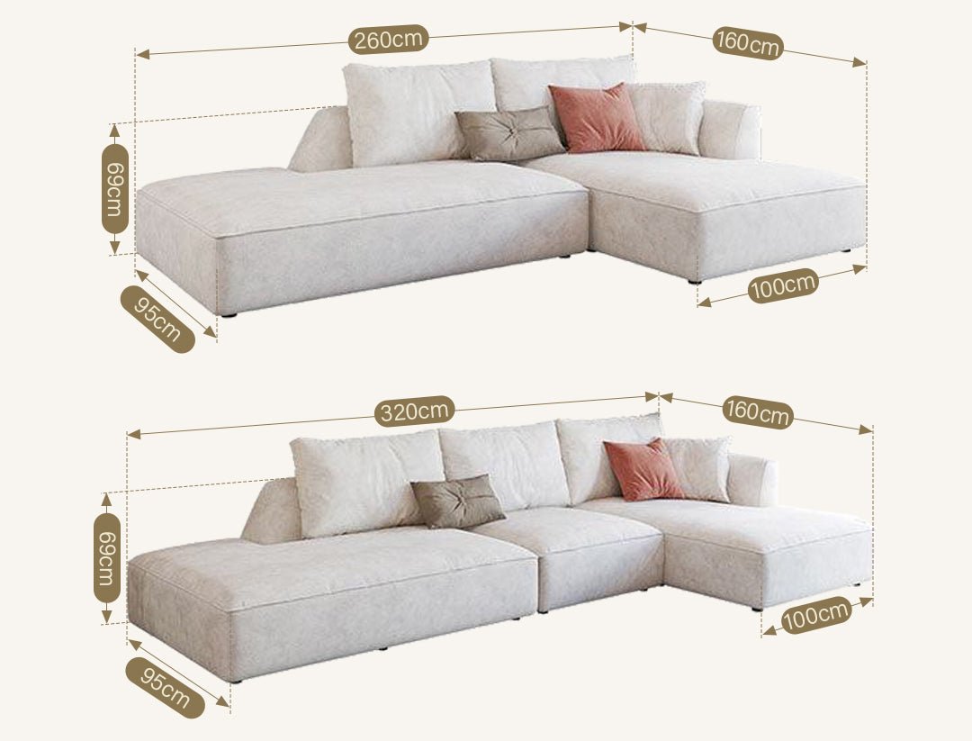 R77 Dexter Three Seater Sofa, Modular Sofa, Leathaire - Miola