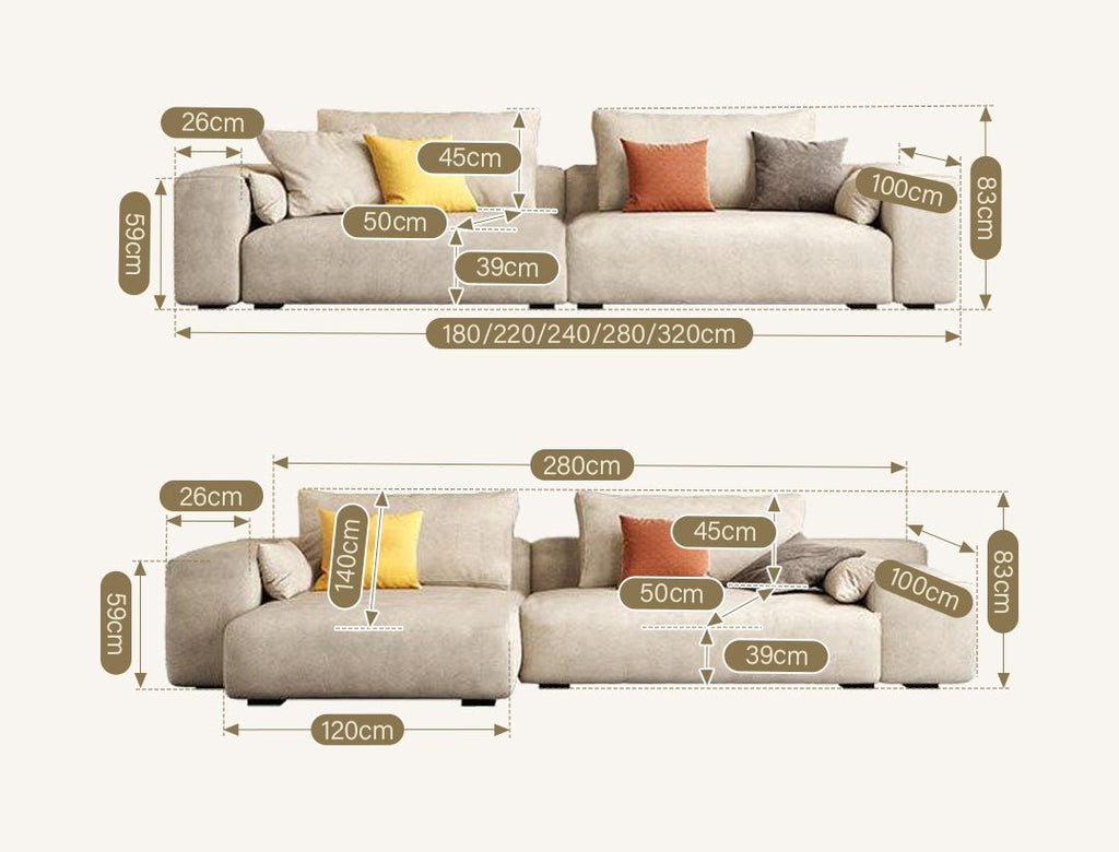 R87 Calvin Two Seater Corner Sofa, Leathaire - Miola