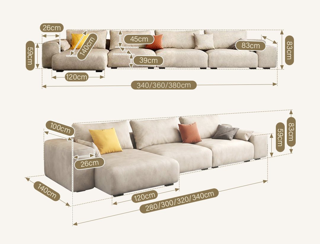 R87 Calvin Four Seater, Five Seater Sofa, Corner Sofa, Leathaire - Miola