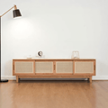 Randal Cane TV Stand, Natural Rattan & Wood - Miola