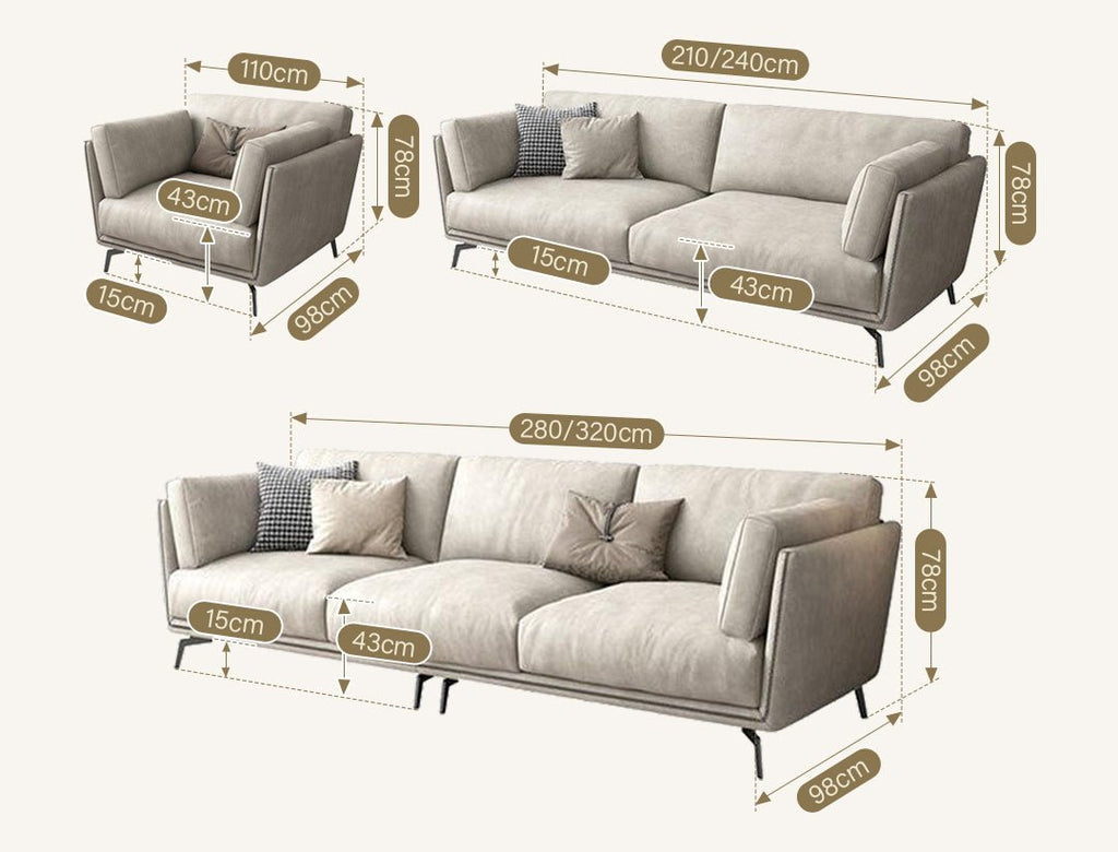 Reynold Two Seater Sofa, Leatheraire - Miola