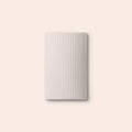 White ribbed ceramic wall light - Miola